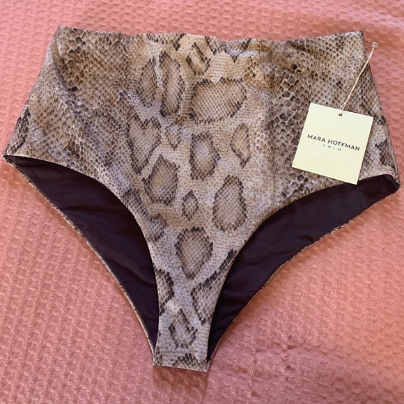 Mara Hoffman Lydia Bikini Bottom Snake Print XL - Picture 4 of 4
